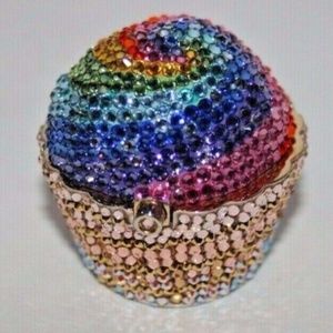 Judith Leiber Cupcake Pillbox Trinket Box Case